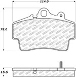 StopTech Street Select Brake Pads Porsche Cayman Base Iron Disc, Front; 2007-2008