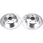 Power Stop 99-03 Lexus RX300 Rear Evolution Drilled & Slotted Rotors - Pair; 1999-2003