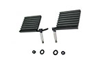 Fishbone Offroad 76-06 Jeep CJ YJ TJ Wrangler Foot Peg Set Gloss - Black; 1976-2006