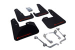 Rally Armor V2 08-11 STI (hatch only) / 11 WRX (hatch only) UR Black Mud Flap w/ Red Logo; 2008-2011