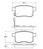 StopTech Street Brake Pads Acura TSX, Rear; 2009-2010