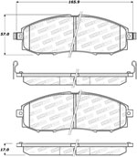 StopTech Street Brake Pads Nissan Xterra, Front; 2000-2004