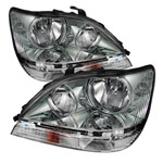 Xtune Lexus Rx300 99-03 Halogen Only (Bulbs Not Included) OEM Style Headlights Chrome PRO-JH-LRX99-C; 1999-2003