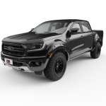 EGR 19-22 Ford Ranger Painted To Code Shadow Traditional Bolt-On Look Fender Flares Black Set Of 4; 2019-2022