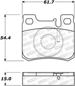 StopTech Street Brake Pads Mercedes-Benz 300E Base ASR, Rear; 1990-1992