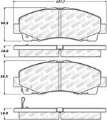 StopTech Street Select Brake Pads Honda Ridgeline, Front; 2006-2011