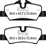 EBC 14+ Mini Hardtop 1.5 Turbo Cooper Yellowstuff Rear Brake Pads; 2014-2023