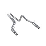 MBRP 05-09 Ford Mustang GT 4.6L Dual Split Rear Race Version AL/ 3in Cat Back Exhaust System; 2005-2009