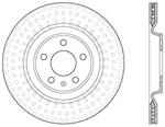 StopTech Porsche Macan Sport Slotted Brake Rotor, Rear Left; 2015-2016