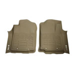 Westin 12-15 Toyota Tacoma Reg/Access/Dbl Cab (double hook) Wade Sure-Fit Floor Liners Front - Tan; 2012-2015