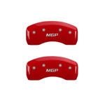 MGP 2 Caliper Covers Engraved Rear MGP Red Finish Silver Characters 2007 Acura RL; 2006-2008