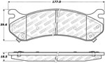 StopTech Street Select Brake Pads GMC Yukon, Front; 2000-2006