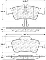 StopTech Street Select Brake Pads Mercedes-Benz E550, Rear