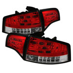 Spyder Audi A4 4Dr LED Tail Lights - Red Clear - (ALT-YD-AA406-G2-LED-RC); 2006-2008