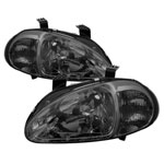 xTune Honda Del Sol 1PC Crystal Headlights - Black