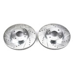 Power Stop 98-99 Acura CL Front Evolution Drilled & Slotted Rotors - Pair; 1998-1999