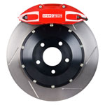 StopTech BMW M6 Big Brake Kit ST-41 Red Calipers & 2-Piece No Coating Slotted Rotors, Rear