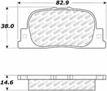 StopTech Street Select Brake Pads Lexus ES300, Rear