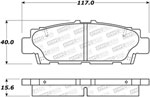 StopTech Street Brake Pads Lexus LS400, Rear; 1990-1992