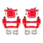 Power Stop 09-13 Subaru Forester Rear Red Calipers w/Brackets - Pair; 2009-2013