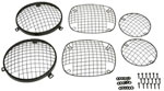 Kentrol 76-86 Jeep CJ Powdercoat Wire Mesh Guard Set 6 Pieces Black; 1976-1986