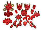 Energy Suspension 74-78 Nissan 260Z/280Z Red Hyper-Flex Master Bushing Set; 1974-1978