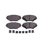 Power Stop 04-11 Mazda RX-8 Front Z17 Evolution Ceramic Brake Pads w/Hardware; 2004-2011