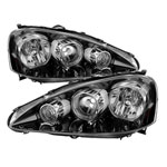 Xtune Acura Rsx 2005-2006 OEM Style Headlights -Black HD-JH-ARSX05-AM-BK; 2005-2006