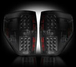 Recon Ford F150 and Raptor Straight Style Side LED TAIL LIGHTS - Smoked; 2009-2013