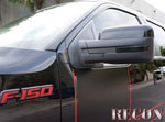 Recon Ford F150 and Raptor Side Mirror Lenses Markers - Smoked; 2009-2013