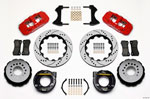 Wilwood AERO4 Rear P-Brake Kit 14.00in Drilled Red Chevy C-10 2.42 Offset 5-lug; 1975-1986