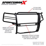 Westin 19-21 Chevy 1500 Sportsman X Grille Guard - Textured Black (Excl. 2019 Silverado LD); 2019-2019