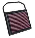 K&N Replacement Air Filter for 15-16 Mercedes Benz C400 3.0L / E320 / GL450 / ML400 (2 Required); 2015-2016