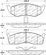 StopTech Sport Brake Pads Plymouth Prowler, Front