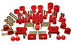 Energy Suspension 73-80 Chevy/GMC 4WD (w/ Stock Front Springs) Red Hyper-flex Master Bushing Set; 1973-1980