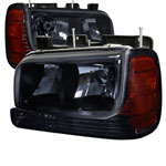 Cadillac Escalade Combo Euro Headlight Plus Corner Light Smoke Lens Black Housing