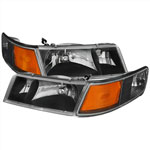 Spec-D Tuning Mercury Grand Marquis Euro Headlights Black Housing With Corner Lights