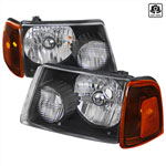 Spec-D Tuning Ford Ranger Black Euro Headlight With Corner