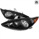 Spec-D Tuning Toyota Camry Euro Headlights Black Housing; 2005-2006