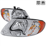 Spec-D Tuning Dodge Caravan Euro Headlights Chrome Housing