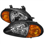 Spec-D Tuning Honda Del Sol Euro Headlights Black Housing