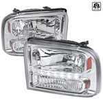 Spec-D Tuning Ford F250 Chrome Euro Headlights