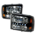 Spec-D Ford F250 Led 1pc Headlights - Black