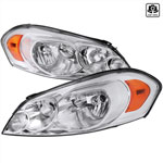 SPEC-D Tuning Chevrolet Impala Euro Headlights - Chrome; 2006-2013