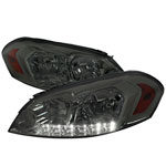 Spec-D Tuning Chevrolet Impala Smoked Euro Headlights; 2006-2013