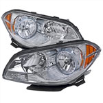 Spec-D Tuning Chevrolet Malibu Crystal Housing Headlights Chrome; 2008-2012