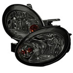 SPEC-D Tuning Dodge Neon Crystal Housing Headlight Smoked; 2003-2005