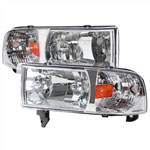 Spec-D Tuning Dodge Ram Crystal Housing Headlight Chrome