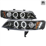 Spec-D Tuning Honda Accord Halo Led Projector Black; 1994-1997