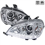 Spec-D Tuning Mercedes Benz W163 Ml Projector Headlights Chrome; 2002-2005